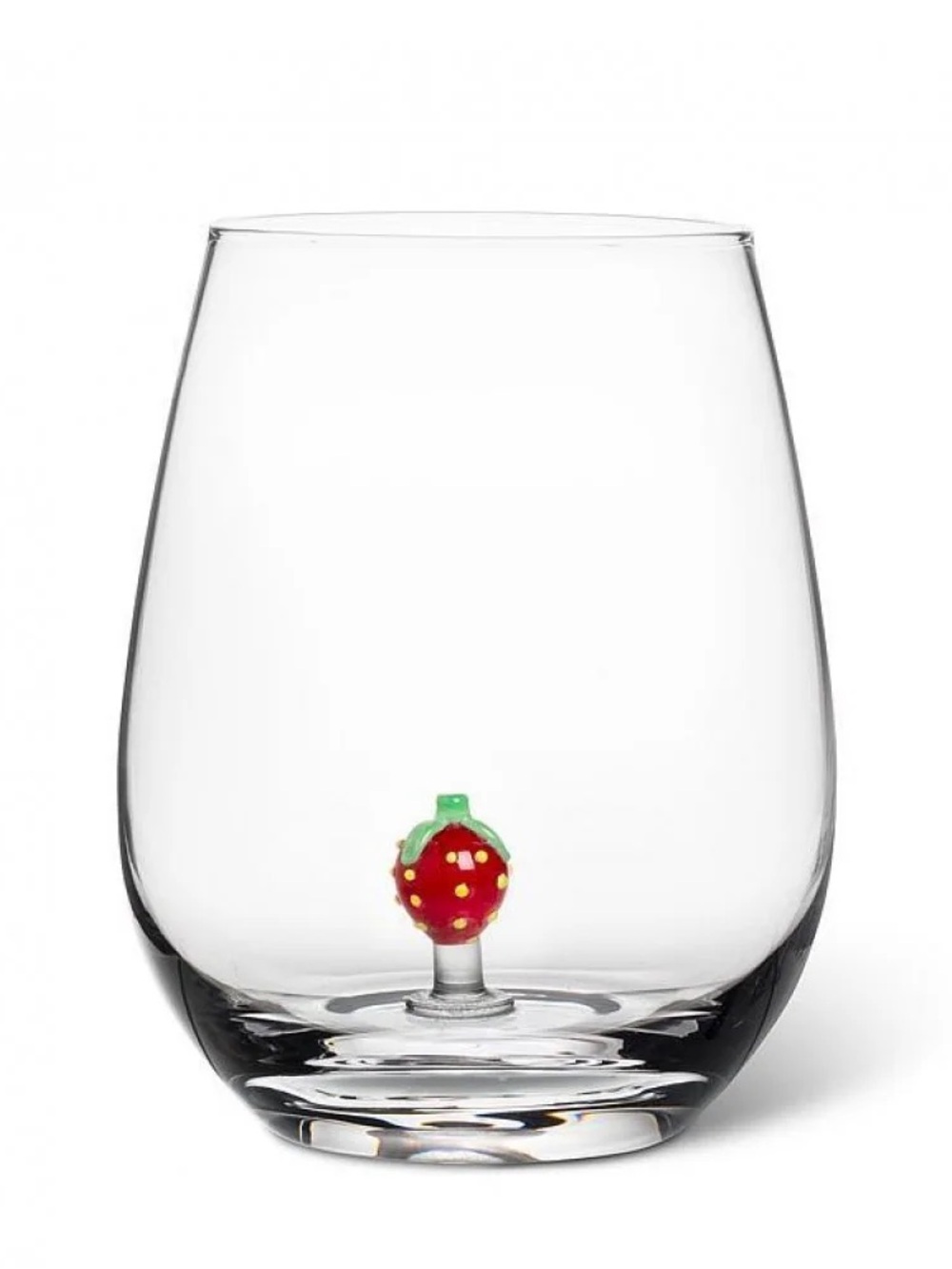 Strawberry Stemless Wine Glass